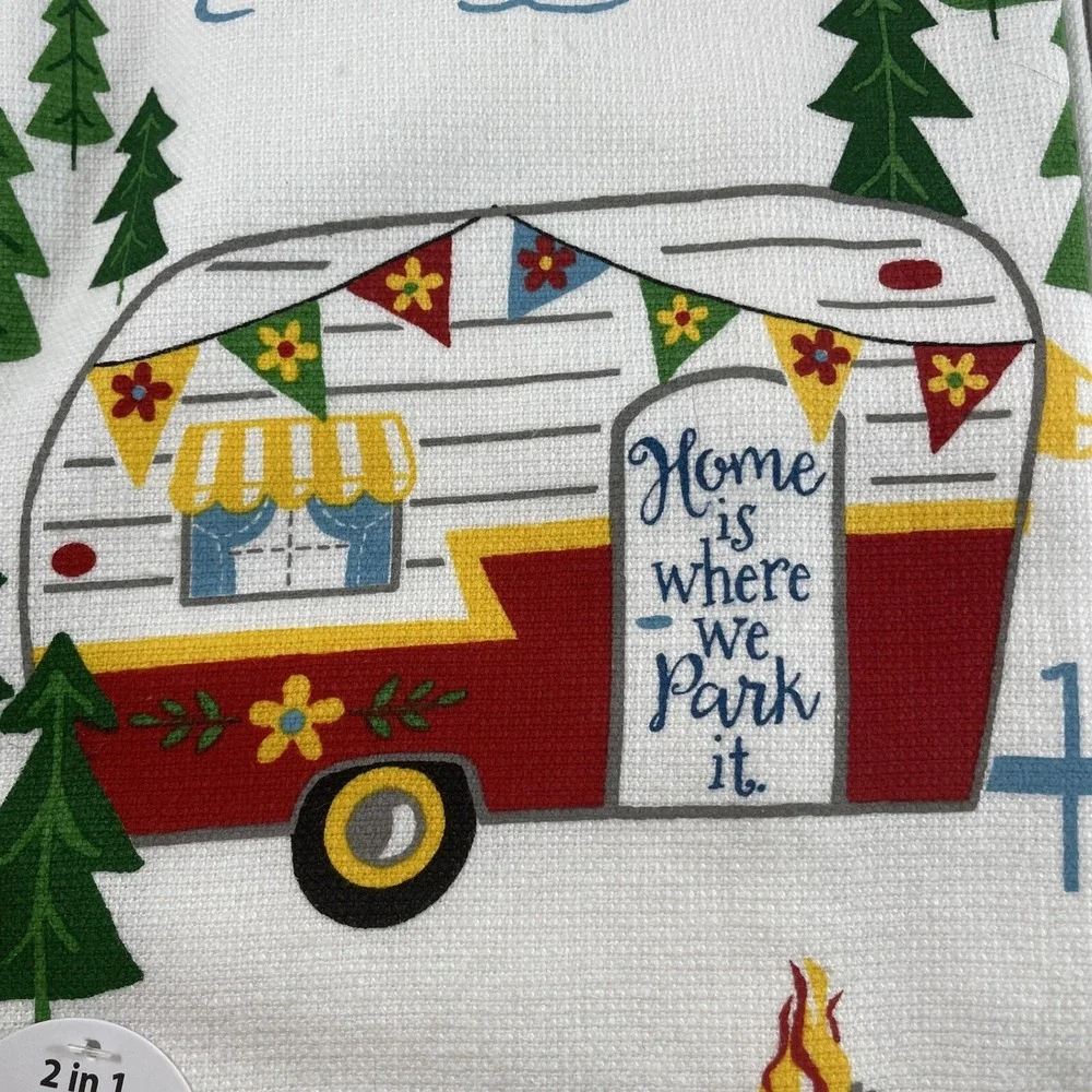 Kay Dee Designs Retro Camper RV Bundle Kitchen Towels 1 Dual Purpose 1 Tea Towel